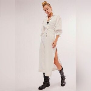 Free People White Long Sleeve Dress